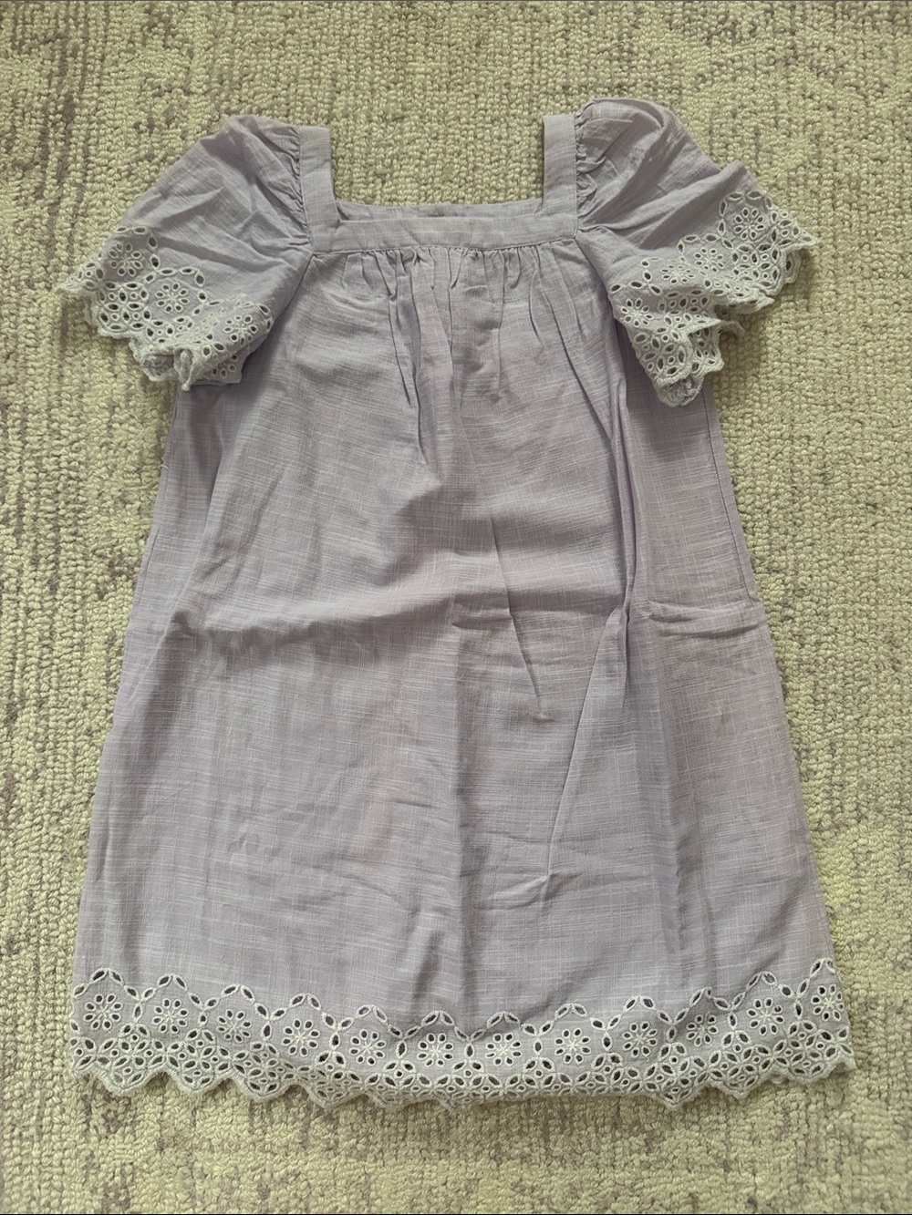 GAP Lavender Linen Eyelet Dress